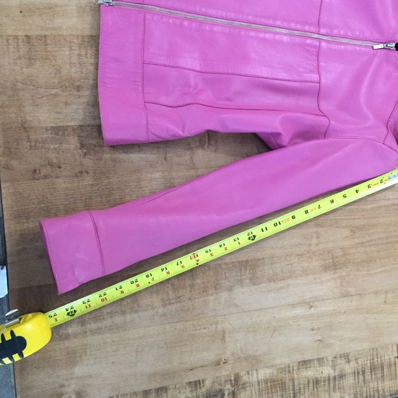 OSCAR LEOPOLD Gorgeous Pink Lambskn Leather Jacket - Picture 12 of 12